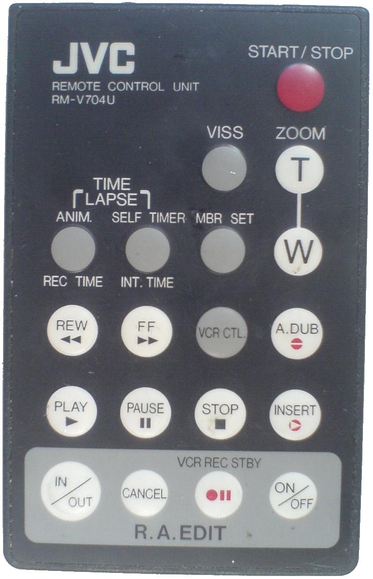 JVC RM-V704Uinfrared Remote Control 19 Buttons Used for CAMCORDE