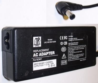 REPLACEMENT LAC-SN195V100W AC ADAPTER 19.5V 5.13A 100W USED