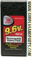 NEW BRIGHT 9.6V 600mAh NICD RECHARGEABLE BATTERY PACK