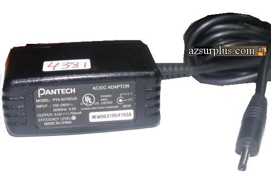 PANTECH PTA-5070DUS AC DC ADAPTER 5V 700mA CELLPHONE BATTERY CHA