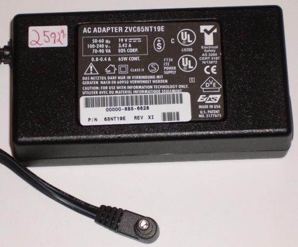 ZVC65NT19E AC ADAPTER 19VDC 3.42A POWER SUPPLY