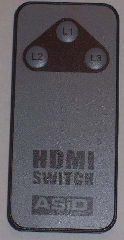 ASID TECH 3 IN 1 HDMI SWITCH REMOTE