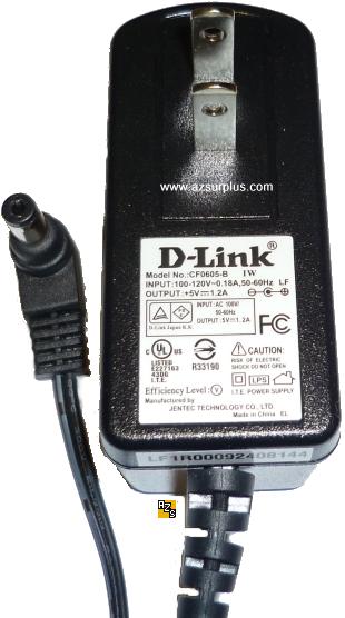 D-Link CF0605-B AC Adapeter 5VDC 1.2A 6W Jentec Power Supply