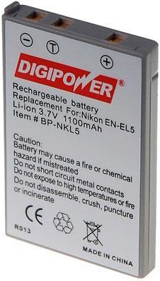 DIGIPOWER BP-NKL5 Lithium Ion Battery 3.7VDC 1100mAh