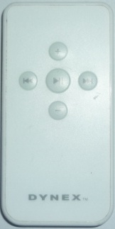 DYNEX REMOTE CONTROL WHITE FOR 5 Button CR BATTERY FOR PORTABLE