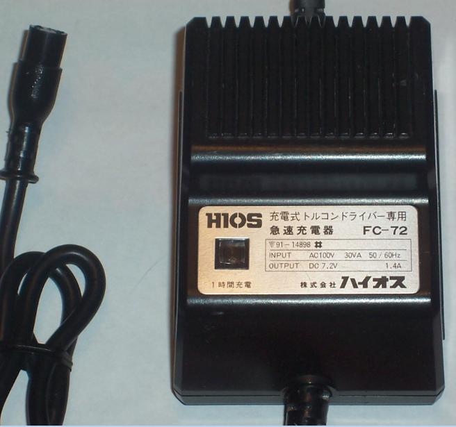 HIOS FC-72 AC ADAPTER 7.2V 1.4A POWER SUPPLY