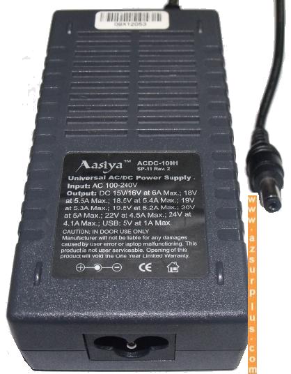 AASIYA ACDC-100H Universal AC ADAPTER 19.5V 5.2A POWER SUPPLY OV