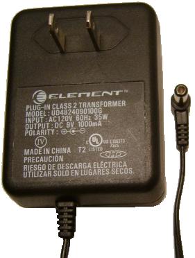 Element UD4824090100G AC DC Adapter 9V 1A Power Supply Speaker s