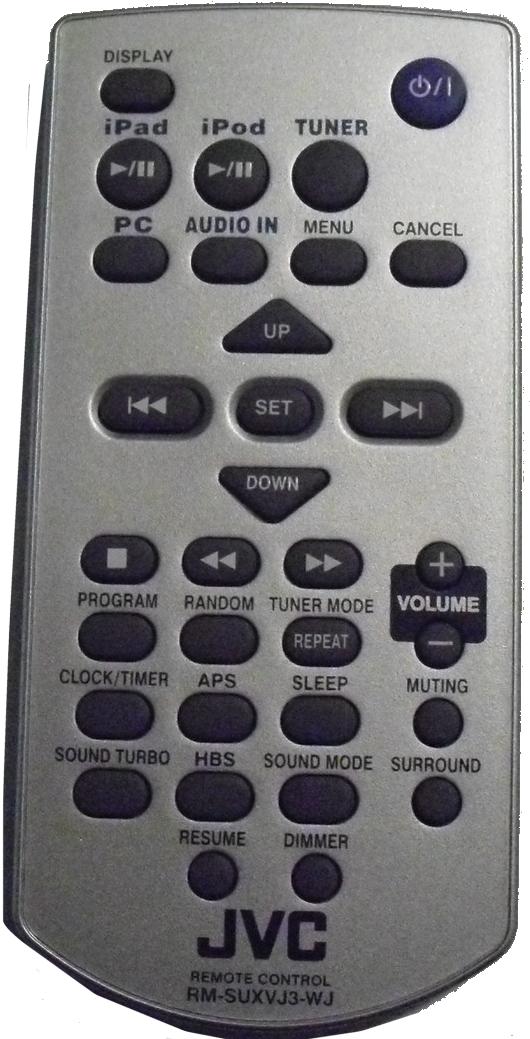 JVC RM-SUXVJ3-WJ infrared PORTABLE DVD Remote Control 32 Buttons