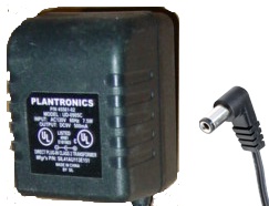 PLANTRONICS UD-0905C AC ADAPTER 9VDC 500mA USED -(+) 2x5.5mm 90D