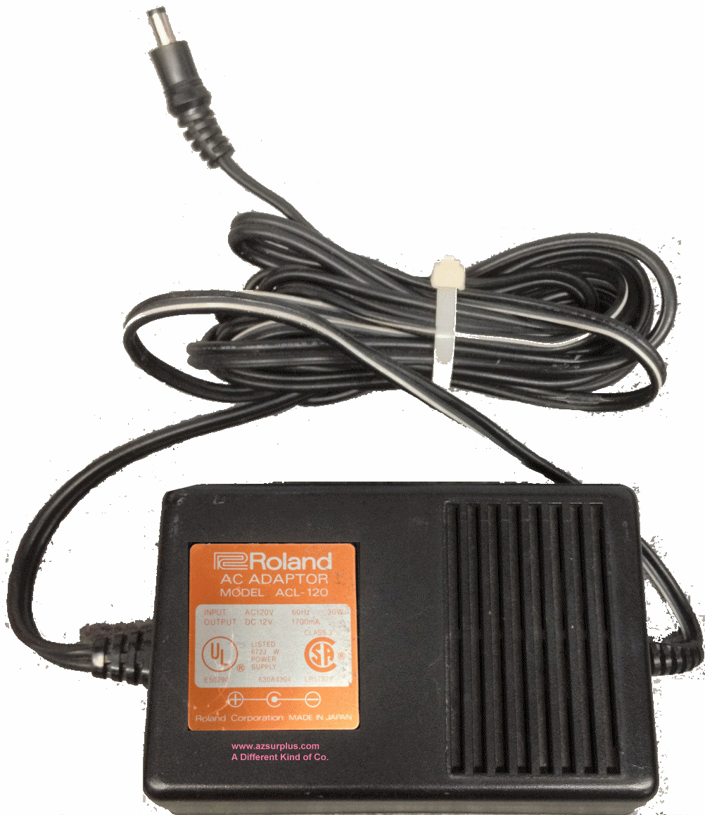 ROLAND ACL-120 AC ADAPTER 12Vdc 1700mA Used 1.5x5mm +(-) 120vac
