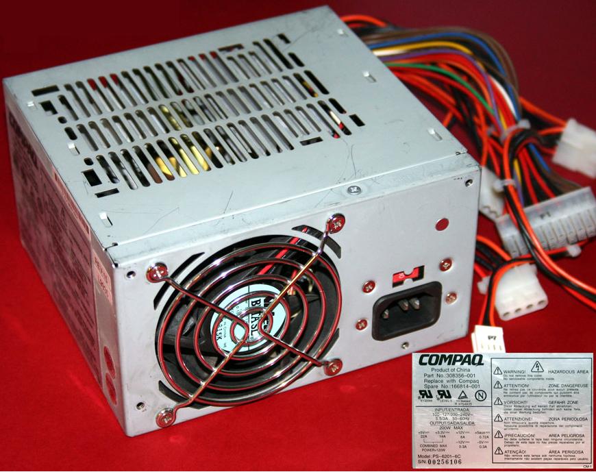 COMPAQ PS-6201-6C ATX 308356-001 POWER SUPPLY 200W