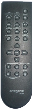 CREATIVE RM-880 REMOTE CONTROL BLACK 24 Button AAA BATTERY