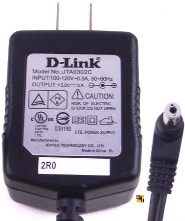 D-Link JTA0302C AC ADAPTER 5VDC 3A -(+)- 2x5.5mm 100-120vac New