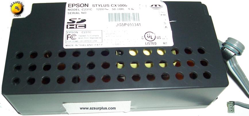 EPSON EPS-112 POWER SUPPLY 42Vdc 120V 0.4A STYLUS CX5000 C231B