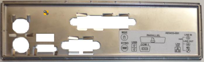 IO A53433-001 BACK PANEL STEEL PLATE For ATX MOTHERBOARD I/O Shi