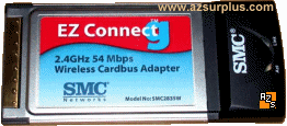 SMC SMC2835W PCMCIA WIRELESS-G Card 2.4GHz 54Mbps NOTEBOOK ADAPT