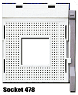 Socket T2 mPGA478B Upper part w Brown Plastic Arm intel CPU 478