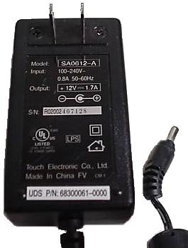 TOUCH SA0612-A AC DC ADAPTER 12V 1.7A Scanner LCD Power Supply